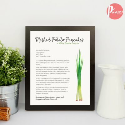 Custom Recipe Art with Chives | Preserves Designs